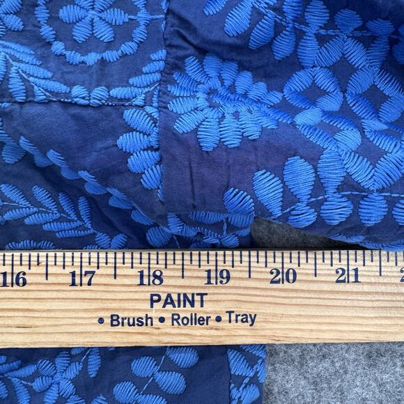 Ivy Jane Embroidered Boho Top Size XS Blue Puff Sleeve Folk Peasant Cottagecore - Picture 10 of 10